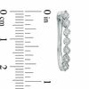 Thumbnail Image 2 of 1/4 CT. T.W. Diamond Miracle Hoop Earrings in 10K White Gold