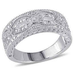 0.095 CT. T.W. Diamond Vintage-Style Infinity Band in Sterling Silver