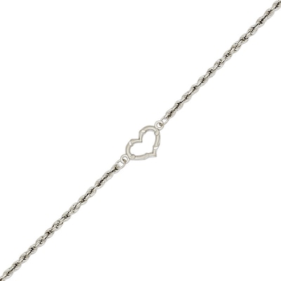 14k White Gold Double Strand Heart Anklet Best Quality Free Gift Box 14k White Gold Double Strand Heart Anklet Best Quality Free Gift Box