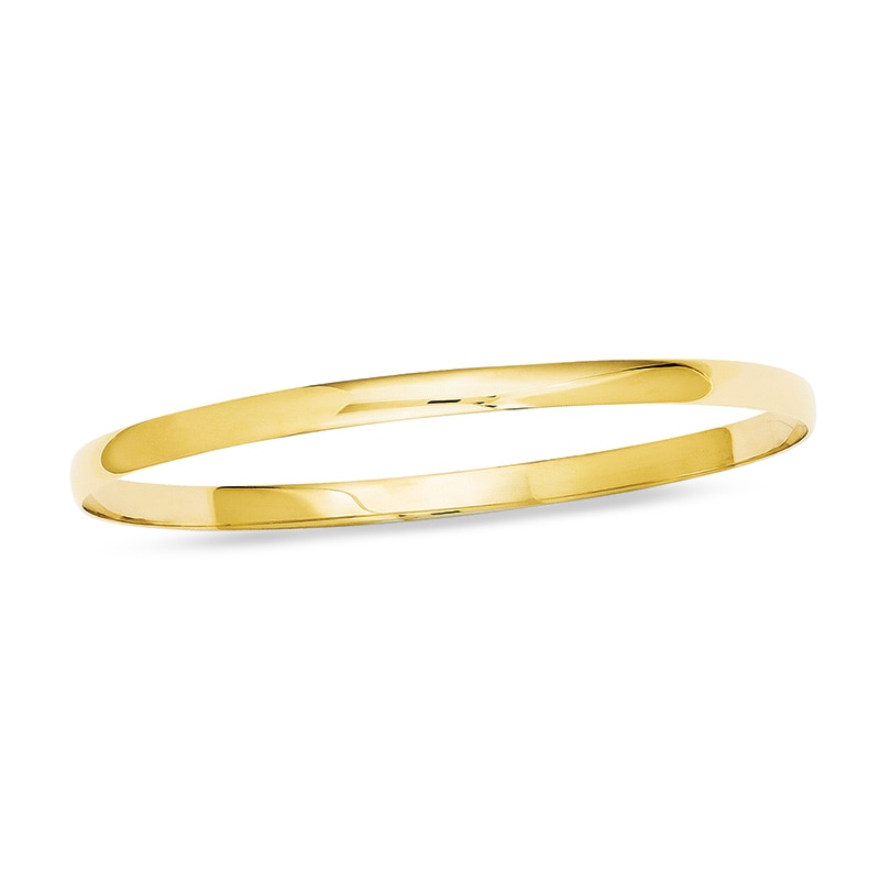 4.0mm Slip-On Bangle in 14K Gold - 8.0"