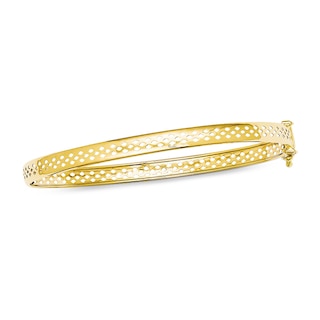 4.75mm Lattice Flexible Bangle in 14K Gold