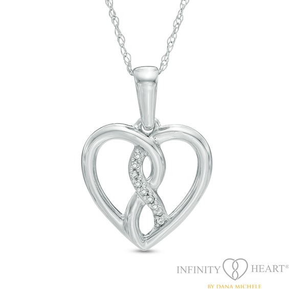 Infinity HeartÂ® by Dana Michele Diamond Accent Pendant in 10K White Gold