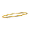 Thumbnail Image 0 of 3.0mm Diamond-Cut Tube Slip-On Bangle in Hollow 14K Gold - 8.0"