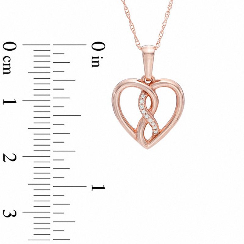 Infinity Heart® by Dana Michele Diamond Accent Pendant in 10K Rose