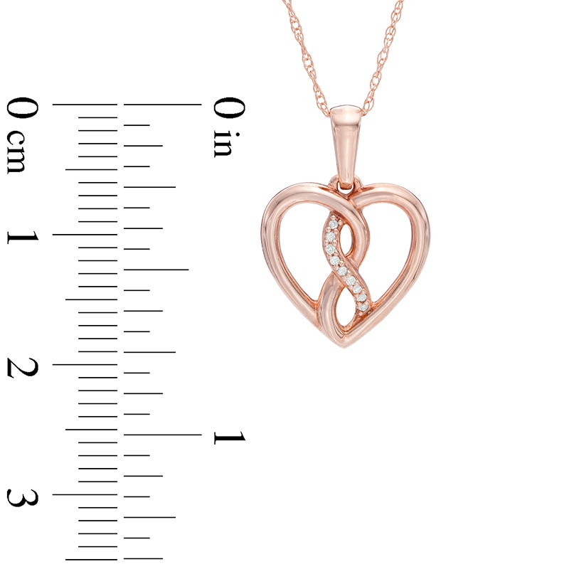 Infinity Heart® by Dana Michele Diamond Accent Pendant in 10K Rose Gold