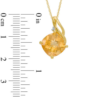 Diamond Accent Swirl Drop Pendant 