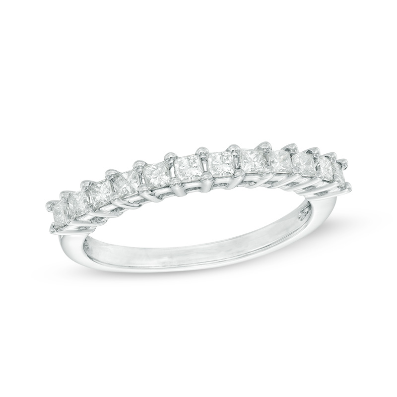 Thumbnail Image 0 of 1/2 CT. T.W. Princess-Cut Diamond Anniversary Band in 10K White Gold