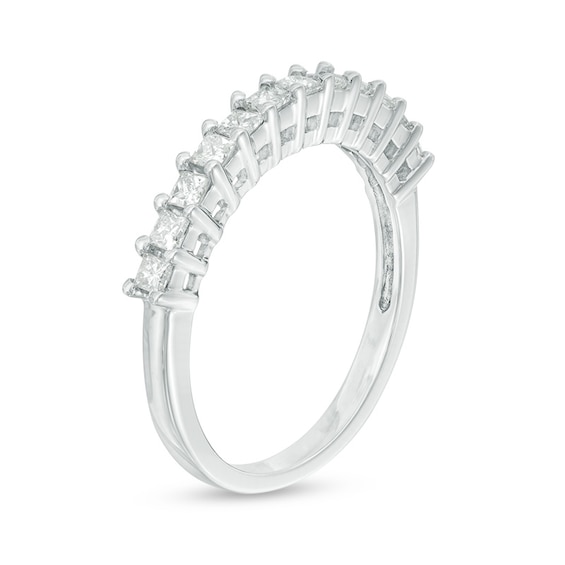 1/2 CT. T.w. Princess-Cut Diamond Anniversary Band in 10K White Gold