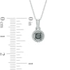 Thumbnail Image 2 of 3/4 CT. T.W. Enhanced Black and White Diamond Frame Pendant and Earrings Set in 10K White Gold