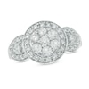 Thumbnail Image 1 of 1 CT. T.W. Multi-Diamond Frame Engagement Ring in 10K White Gold