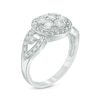Thumbnail Image 2 of 1 CT. T.W. Multi-Diamond Frame Engagement Ring in 10K White Gold