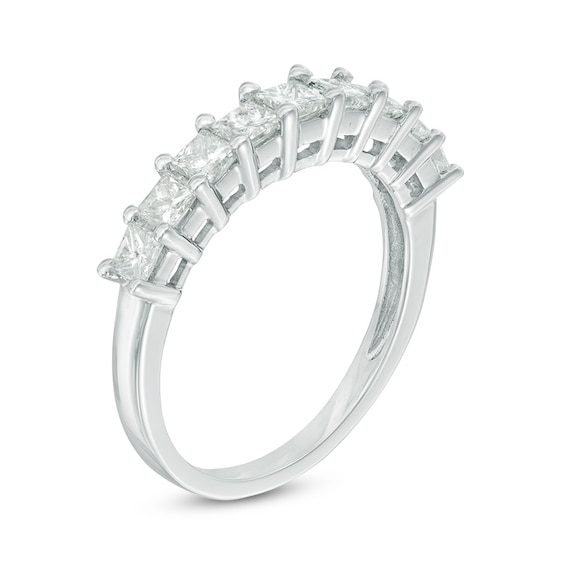 1 CT. T.w. Princess-Cut Diamond Anniversary Band in 10K White Gold