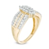 Thumbnail Image 1 of 1 CT. T.W. Marquise-Shaped Multi-Diamond Multi-Row Engagement Ring in 14K Gold