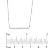 Thumbnail Image 2 of 1/4 CT. T.W. Diamond Horizontal Bar Necklace in 10K White Gold - 16.87"