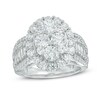 Thumbnail Image 1 of 3 CT. T.W. Baguette and Round Composite Diamond Oval Frame Engagement Ring in 14K White Gold