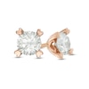 Thumbnail Image 1 of 3/8 CT. T.W. Diamond Solitaire Heart-Shaped Prongs Stud Earrings in 14K Rose Gold