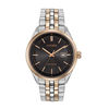 Thumbnail Image 0 of Men's Citizen Eco-Drive® Two-Tone Watch with Black Dial (Model: BM7256-50E)