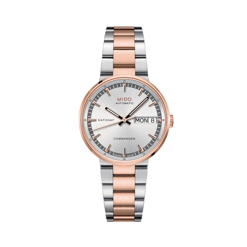 Main Image 1 of Ladies' MIDO® Commander II Automatic Two-Tone Watch with Silver-Tone Dial (Model: M014.230.22.031.00)