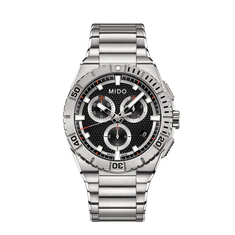 Men's MIDO® Ocean Star Chronograph Watch with Black Dial (Model: M023.417.11.051.00)