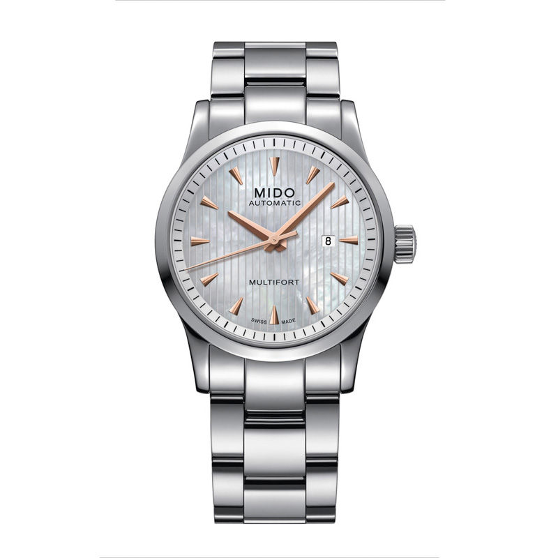 Ladies' MIDO® Multifort Automatic Watch with Mother-of-Pearl Dial (Model: M005.007.11.101.00)