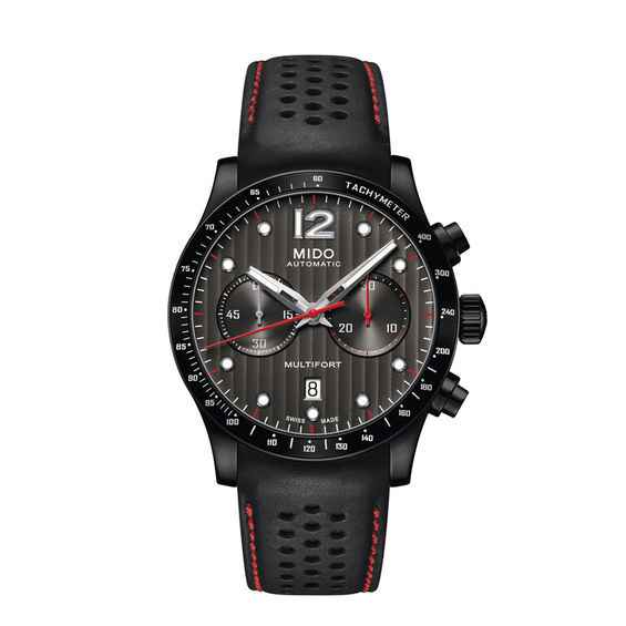 Men's MidoÂ® Multifort Automatic Chronograph Strap Watch with Grey Dial (Model: M025.627.36.061.00)