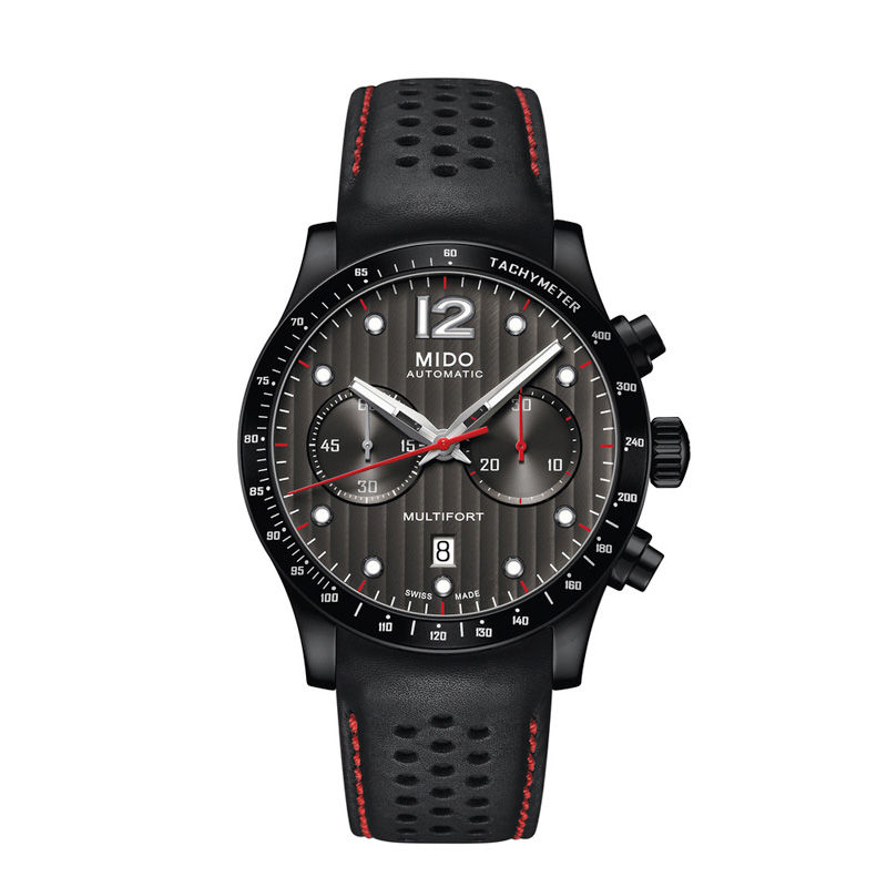Main Image 1 of Men's MIDO® Multifort Automatic Chronograph Strap Watch with Grey Dial (Model: M025.627.36.061.00)