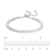 Thumbnail Image 1 of Lab-Created White Sapphire Bolo Bracelet in Sterling Silver - 9.0"
