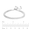 Thumbnail Image 2 of Lab-Created White Sapphire Bolo Bracelet in Sterling Silver - 9.0"