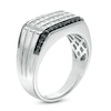 Thumbnail Image 2 of 1-1/5 CT. T.W. Enhanced Black and White Diamond Multi-Row Ring in 10K White Gold