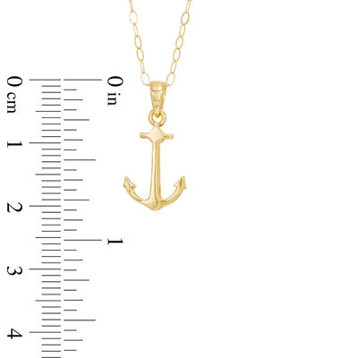 Anchor Pendant in 14K Gold | Zales