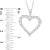 Thumbnail Image 2 of Lab-Created White Sapphire Heart Pendant in Sterling Silver