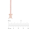 Thumbnail Image 2 of Lab-Created Pink Opal Line Bracelet in Sterling Silver with 18K Rose Gold Plate - 7.25"