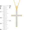 Thumbnail Image 1 of Glitter Enamel Cross Pendant in 10K Gold