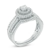 Thumbnail Image 2 of 1/2 CT. T.W. Diamond Double Frame Bridal Set in 10K White Gold