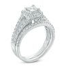 Thumbnail Image 2 of 3/4 CT. T.W. Princess-Cut Diamond Cushion Frame Split Shank Bridal Set in 10K White Gold