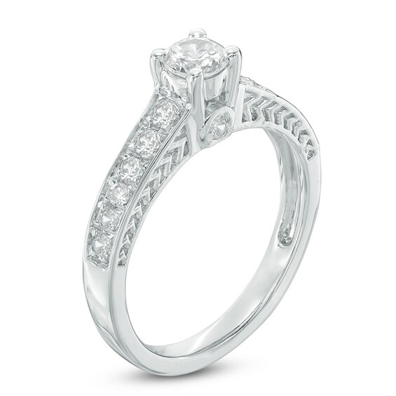 5/8 CT. T.w. Diamond Engagement Ring in 10K White Gold