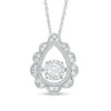 Thumbnail Image 0 of Unstoppable Love™ 3/8 CT. T.W. Diamond Vintage-Style Teardrop Pendant in 10K White Gold
