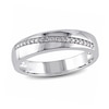 Thumbnail Image 0 of Men's 1/10 CT. T.W. Diamond Slant Band in Sterling Silver