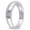 Thumbnail Image 1 of Men's 1/10 CT. T.W. Diamond Slant Band in Sterling Silver
