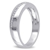 Thumbnail Image 2 of 1/10 CT. T.W. Diamond Slant Band in Sterling Silver