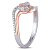 Thumbnail Image 2 of 1/20 CT. T.W. Diamond Accent Triple Intertwined Heart Ring in Sterling Silver with Rose Rhodium Plating