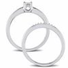 Thumbnail Image 3 of 1/6 CT. T.W. Quad Princess-Cut Diamond Bridal Set in Sterling Silver