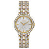 Thumbnail Image 0 of Ladies' Citizen Eco-Drive® Silhouette Crystal Accent Two-Tone Watch with Silver-Tone Dial (Model: EW2344-57A)