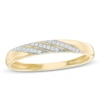 Thumbnail Image 1 of 1/20 CT. T.W. Diamond Accent Slant Wedding Band in 10K Gold