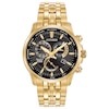 Thumbnail Image 0 of Men's Citizen Eco-Drive® caliber 8700 Perpetual Calendar Gold-Tone Watch with Black Dial (Model: BL8142-50E)