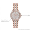 Thumbnail Image 2 of Ladies' Citizen Eco-Drive® Silhouette Crystal Rose-Tone Watch with Silver-Tone Dial (Model: EW2348-56A)