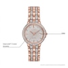 Thumbnail Image 1 of Ladies' Citizen Eco-Drive® Silhouette Crystal Rose-Tone Watch with Silver-Tone Dial (Model: EW2348-56A)