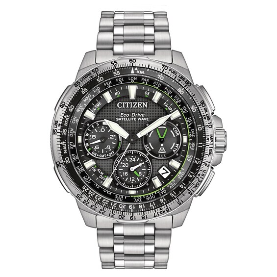 Menâs Citizen Eco-DriveÂ® Promaster Navihawk Satellite Wave Chronograph Watch with Grey Dial (Model: Cc9030-51E)
