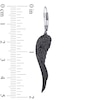 Thumbnail Image 3 of Black Diamond Accent Wing Earrings in Sterling Silver