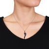 Thumbnail Image 2 of Black Diamond Accent Wing Pendant in Sterling Silver